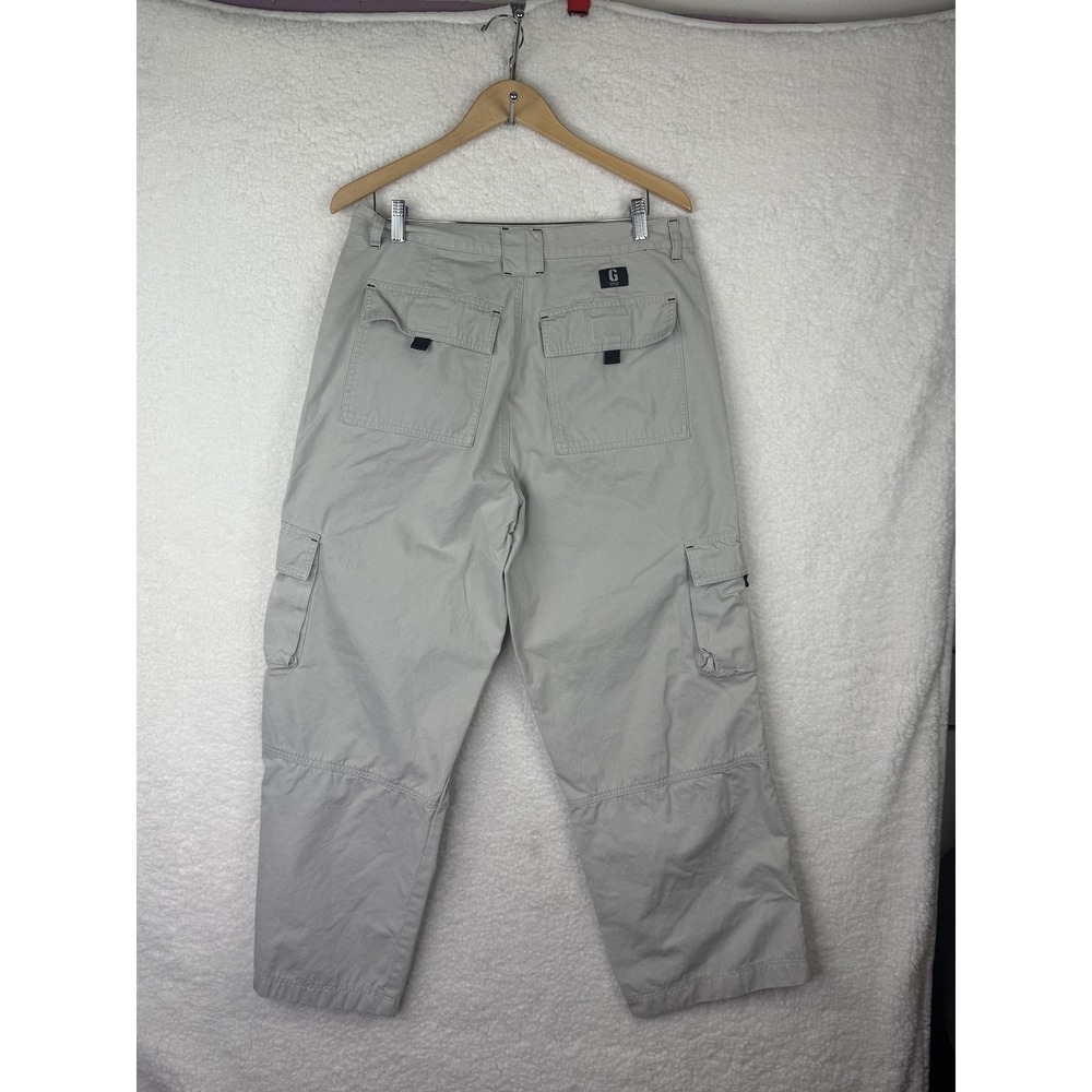 Guess Jeans Cargo Pants Mens 34x28 Gray Cotton Canvas Relaxed Fit Baggy Vintage - Picture 6 of 14